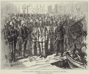 La guerra en Egipto, prisioneros de la guarnición egipcia en Port Said