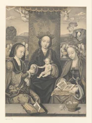 María con el niño y dos santas
Obras de la colección de los hermanos Boisserée (título de la serie)
Galerie des Frères Boisserée (título de la serie)