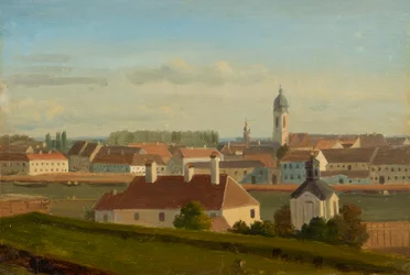 Vista sobre el Canal del Danubio a Leopoldstadt