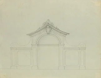 Fuente en el jardín de duraznos del Alto Belvedere