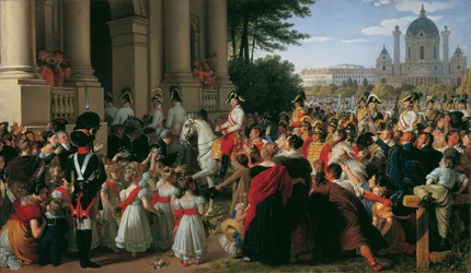 La entrada del emperador Francisco I en Viena tras la Paz de París el 16 de junio de 1814