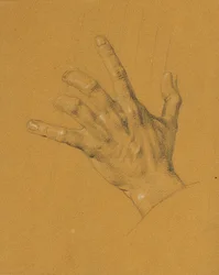 Estudio de manos para "Ossian y Malvina"