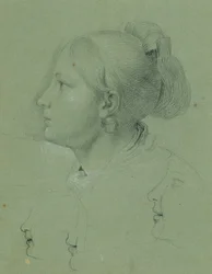 Cabeza de niña (Estudio sobre el "Regreso a casa del Landwehr Man", 1817)