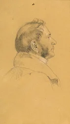 Estudio principal para "Regreso del emperador Franz de Pressburg"