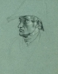 Estudio principal para "Regreso del emperador Franz de Pressburg"
