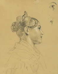 Estudio de niña para "Regreso del emperador Franz de Pressburg"
