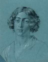 Estudio de retrato para "David con la cabeza de Goliat"
