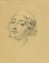 Estudio de retrato sobre el "Fracaso de Nikolaus Zriny frente a la Fortaleza Szigeth"