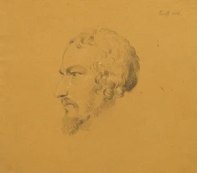 Estudio de un hombre barbudo