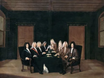Los emisarios del congreso de paz de Baden el 7 de septiembre de 1714