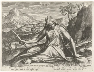 La Tierra personificada por la diosa Cibeles
Terra (título del objeto)
Los cuatro elementos como figuras mitológicas (título de la serie)