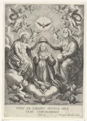 Coronación de María con huestes de ángeles