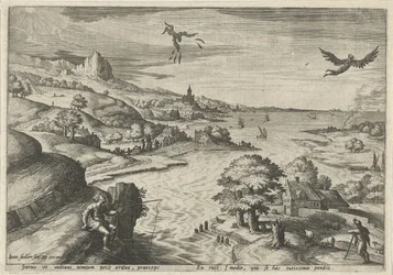 Caída de Ícaro Paisajes con escenas mitológicas (título de serie)