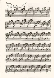 Página de una partitura de Johann Sebastian Bach
