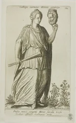 Calíope, musa de la poesía épica, lámina 12 de Parnassus Biceps