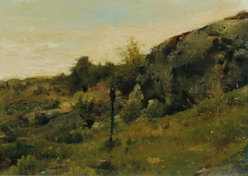 Paisaje de pradera con rocas