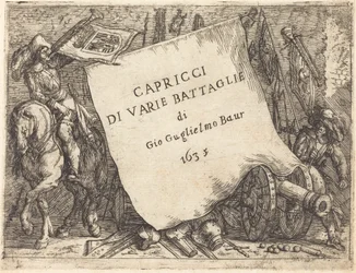 Caprichos de varias batallas (Página de título)