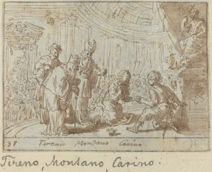 Tirenio, Montano y Carino