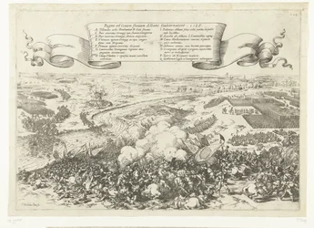 Veldslag aan de rivier de Gete, 1568 Batalla del río Geta con el gobernador albanés. 1568 (título sobre el objeto)