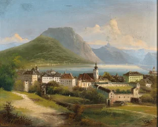 Johann Wilhelm Jankowski Vista de Gmunden