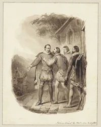 Despedida del príncipe Guillermo I y del conde de Egmond