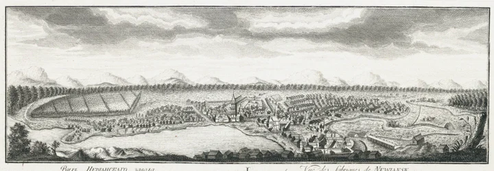 Vista de las fábricas de Nevyansk, ca 1735