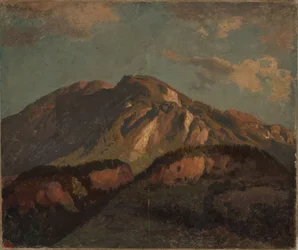 Cresta montañosa, probablemente en los Grisones