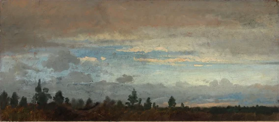 Cielo vespertino nublado