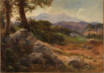 Paisaje montañoso con cabras