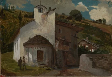 Capilla en un pueblo alpino