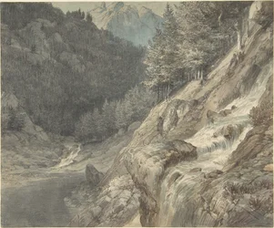 Paisaje montañoso con un río