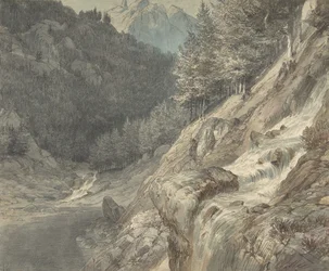 Paisaje Montañoso con un Río, 1807-63