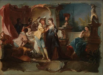 El hijo pródigo viviendo con rameras, c.1750