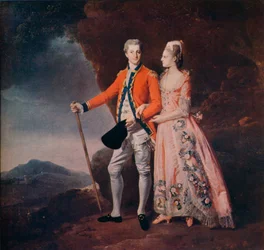 Pareja en un paisaje montañoso, c1779