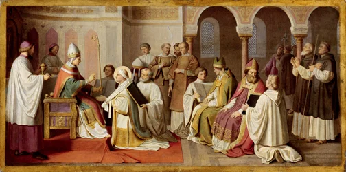 Bonifacio recibe la consagración episcopal del Papa