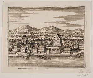 Una ciudad con un río