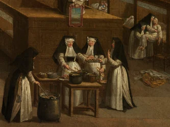 Detalle de los pabellones del hospital Saint John