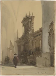 Pantalla del coro de la Nieuwe Kerk, Delft (título en el objeto)