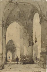 Interior de la iglesia de San Bavón en Haarlem