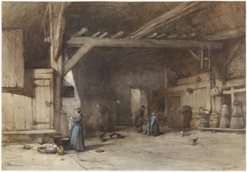 Interior de una sección agrícola cerca de Hilversum