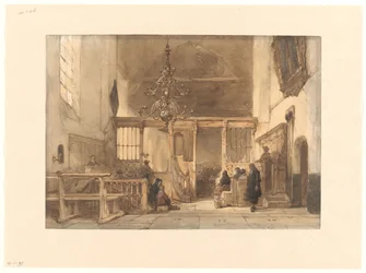 Interior de una iglesia en Utrecht