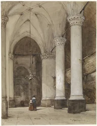 Nave sur de la Gran Iglesia de La Haya
Nave sur de la Gran Iglesia de La Haya, con figuras del siglo XVII