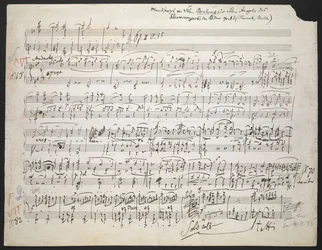 Zweig MS 19 f.1r Concierto para piano núm. 2 en si bemol, op. 83