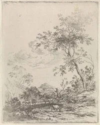 paisaje de montaña con ganado