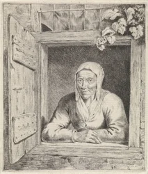 mujer en ventana