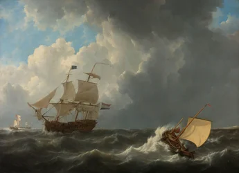 Barcos en un mar turbulento