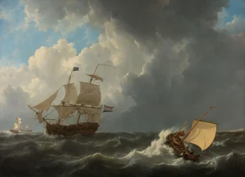 Barcos en un mar turbulento