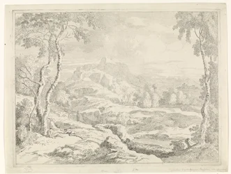 paisaje con pastores Paisajes después de Gaspar Poussin (título de la serie)