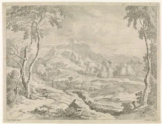 paisaje con pastores Paisajes después de Gaspar Poussin (título de la serie)