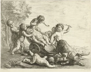 Putti con carro de cabras